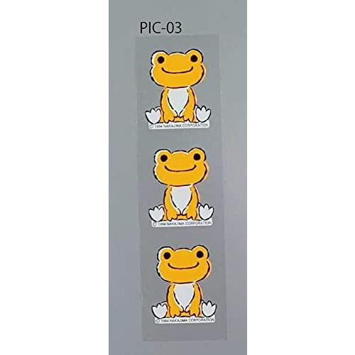 ピクルス樣專用 かえるのピクルス 転写ステッカー オレンジ H28xW33mmx3体 PIC-03