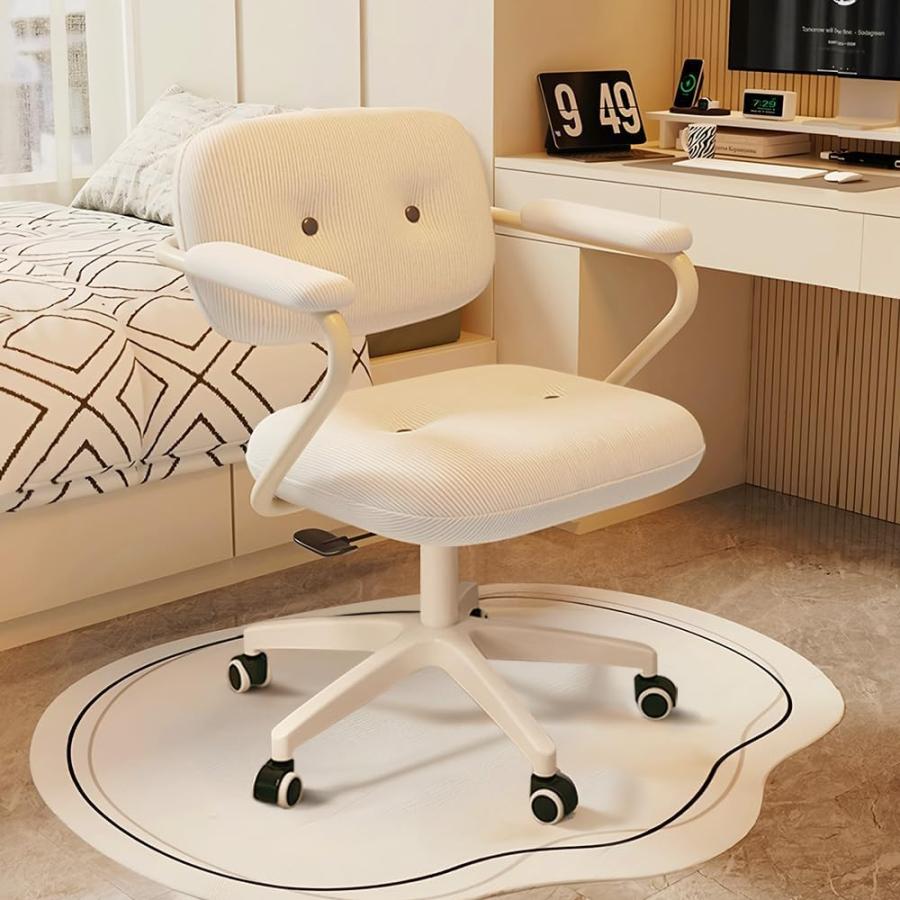 オフィスチェア 椅子 可愛い デスクチェア chair 椅子 おしゃれ　ホワイト DOSHISHA 【廃盤】オフィスチェア デスクチェア パソコンチェア