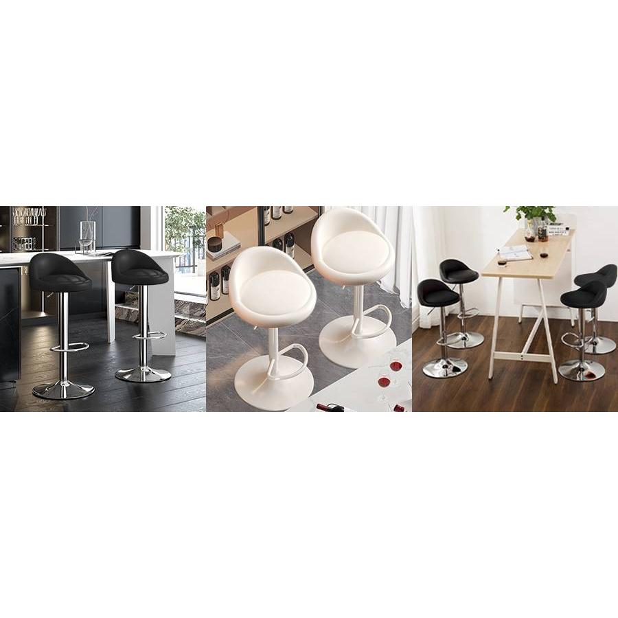 椅子 2脚セット 回転 昇降式 PUレザー カウンターチェア バーチェア