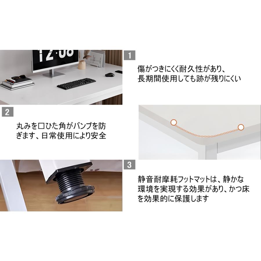 爆買 机 デスク コンパクト ホワイト 木製 組み立て簡単 頑丈 パソコン