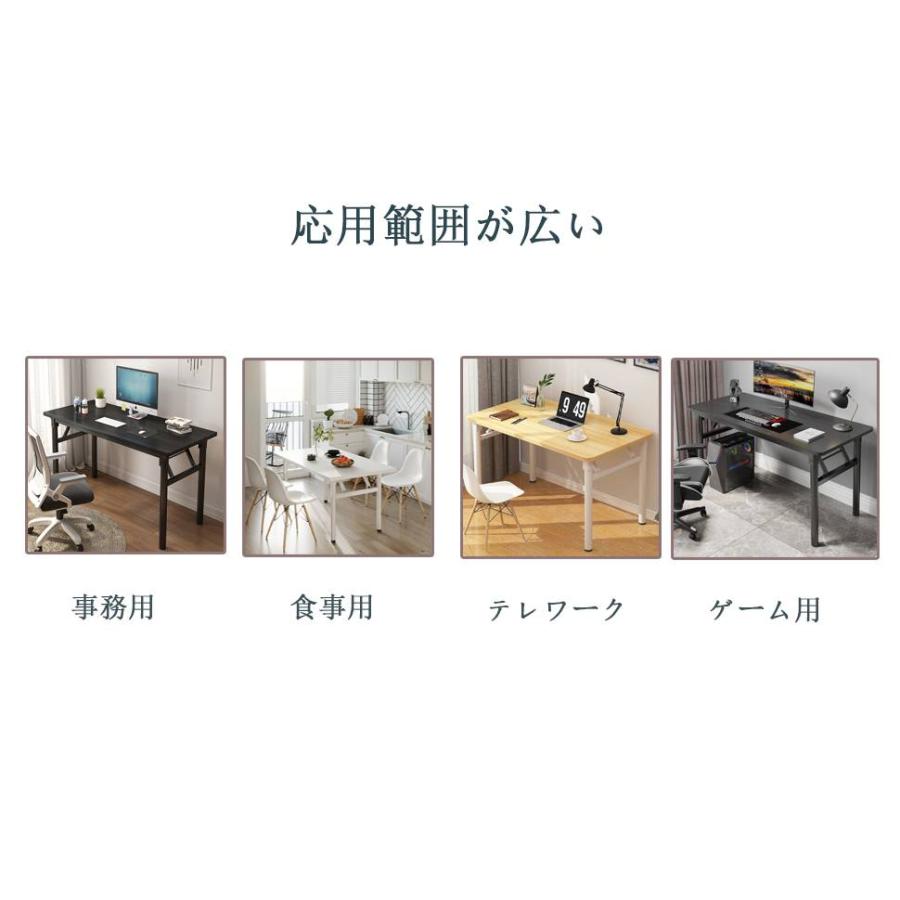 折りたたみデスク 完成品 組立不要 幅80CM/100CM テーブル 丸い脚