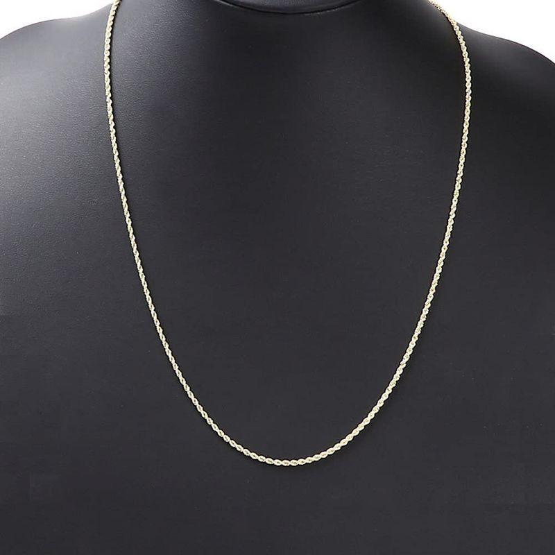 ハッピーグッツショップ K18 ネックレス ロープ チェーン 60cm ゴールド レディース メンズ18金 18k 首飾り チェーン K18WG2ctダイヤモンドテニスブレスレット