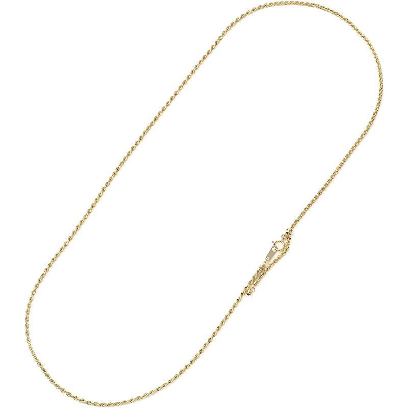ハッピーグッツショップ K18 ネックレス ロープ チェーン 60cm ゴールド レディース メンズ18金 18k 首飾り チェーン K18WG2ctダイヤモンドテニスブレスレット