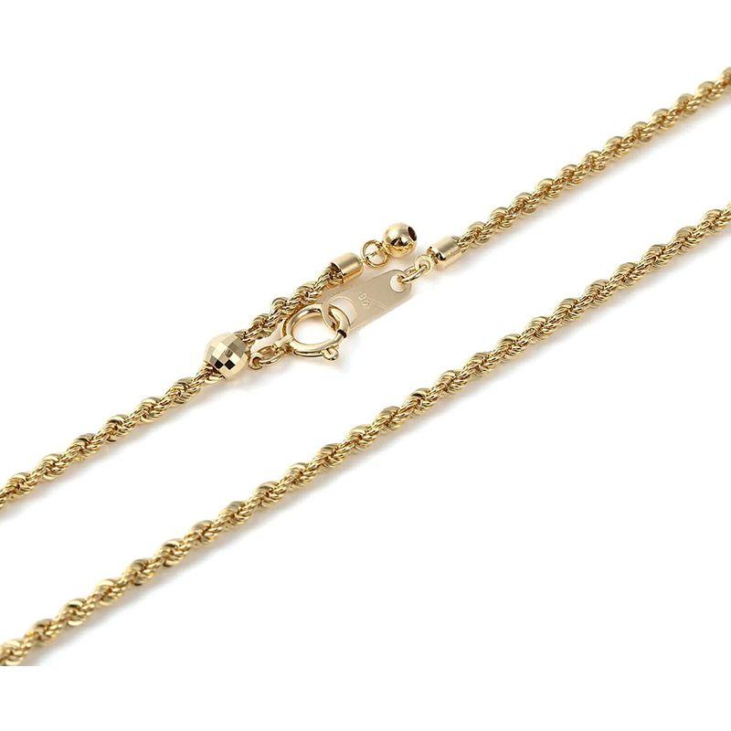 ハッピーグッツショップ K18 ネックレス ロープ チェーン 60cm ゴールド レディース メンズ18金 18k 首飾り チェーン K18WG2ctダイヤモンドテニスブレスレット