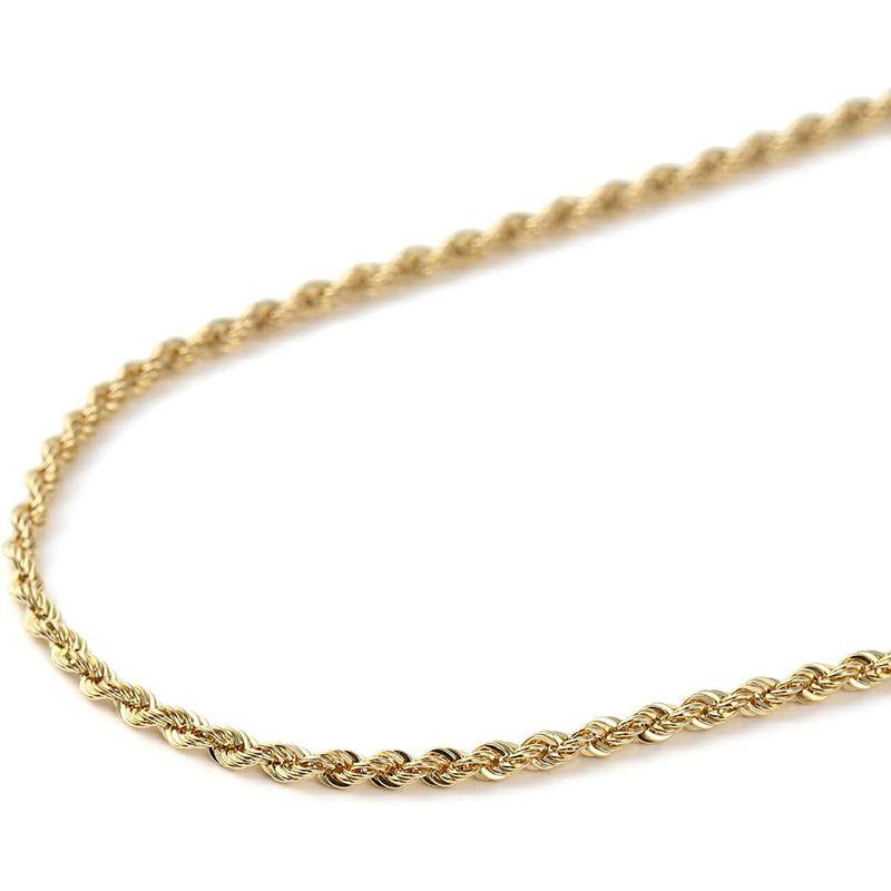 ハッピーグッツショップ K18 ネックレス ロープ チェーン 60cm ゴールド レディース メンズ18金 18k 首飾り チェーン K18WG2ctダイヤモンドテニスブレスレット