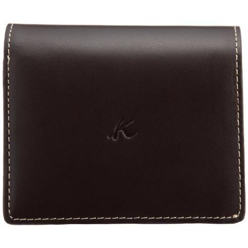 非常に高い品質 二折財布 財布 キタムラ ZH0128 62501 茶色 チョコ/ベージュステッチ 長財布