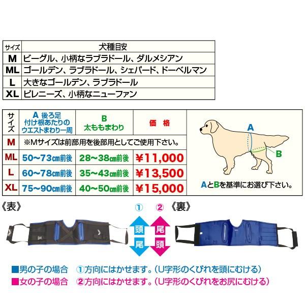 大型犬用介護用品）歩行補助ハーネス・後部用・L（58349
