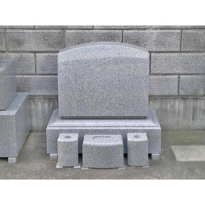 墓石(新品)白御影石1.1尺上蓮華三点セット