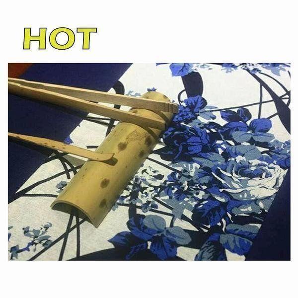 テーブルランナー 和モダン 和柄 綿麻混 (バラ藍色)
