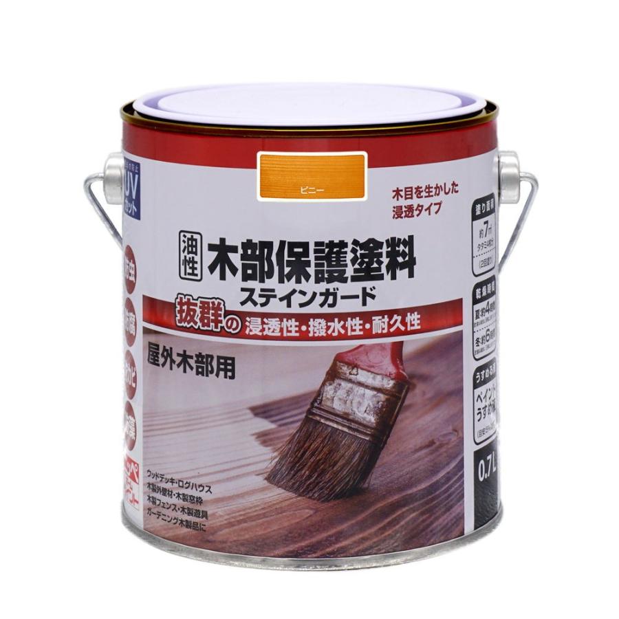 ペンキ 塗料 油性木部保護塗料ステインガード 0.7L ニッペホームオンライン - 通販 - PayPayモール