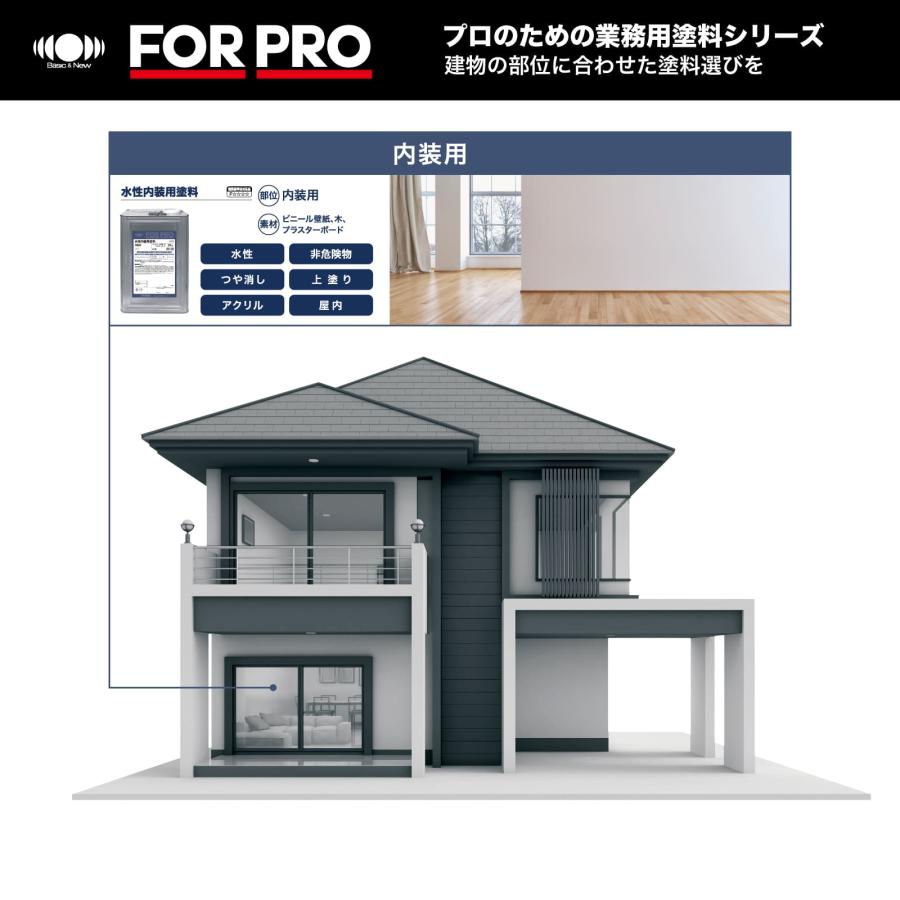 ペンキ 水性 塗料 ニッペ 業務用 屋内壁 建築 超低臭 水性塗料 | FOR PRO 水性内装用塗料 20kg 白｜irotoiro｜07