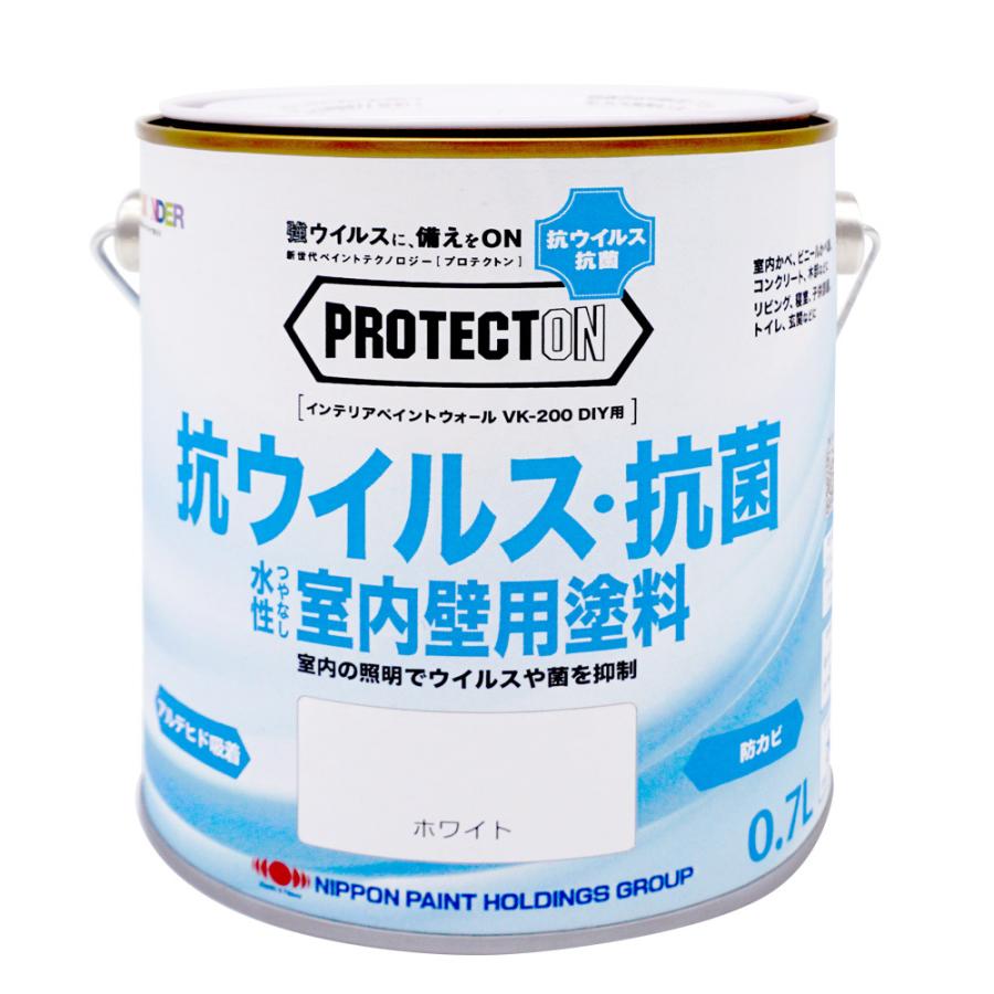 塗料 ペンキ ペイント 抗菌 抗ウイルス 水性 Protecton プロテクトン インテリアウォール Vk 0 Diy用 0 7l ニッペホームオンライン 通販 Paypayモール