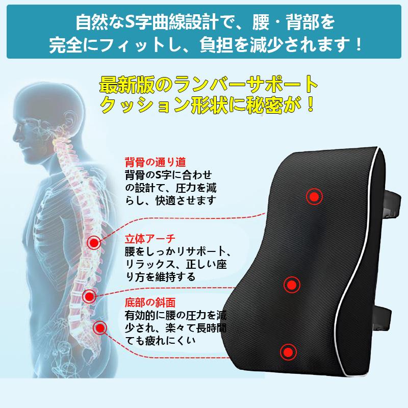 背もたれ クッション 腰当て 背中 腰痛クッション 椅子用 オフィス
