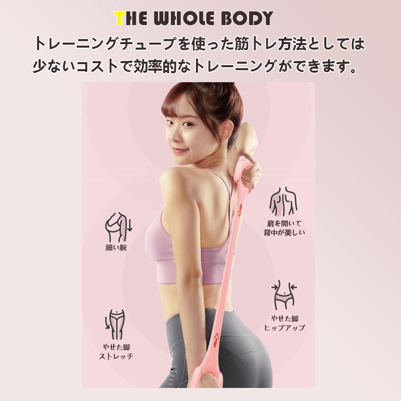 ストレッチバンド フィットネスバンド エクササイズ チューブ