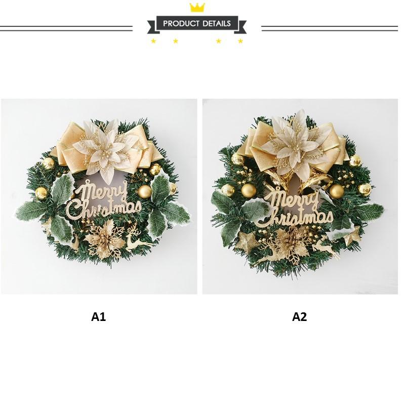 クリスマスリース ドライフラワー ウッドフラワー 30cm ギフトボックス