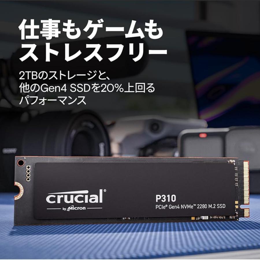 Crucial(クルーシャル) P310 1TB 3D NAND NVMe PCle4.0 M.2 SSD 最大