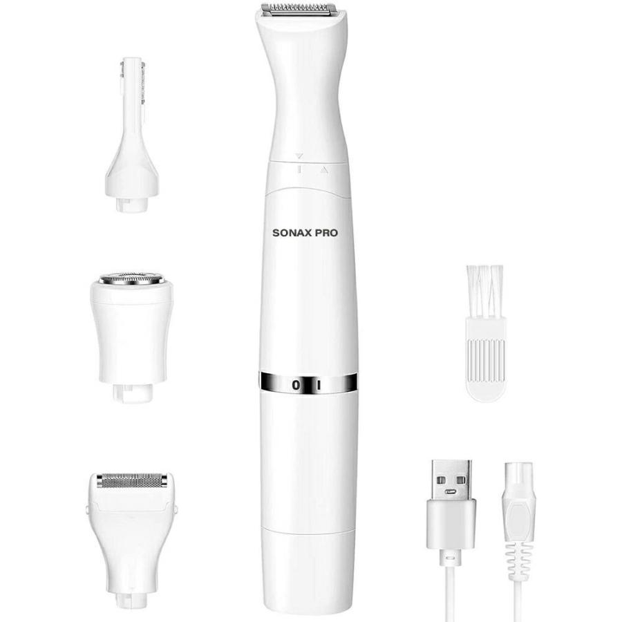 レディースシェーバー 女性用 電動シェーバー 背中 USB充電式 ビキニラインケア ボディ 4in1電気 レディースシェーバー 女性用 電動シェーバー 背中 USB充電式 ビキニラインケア ボディ 4in1電気