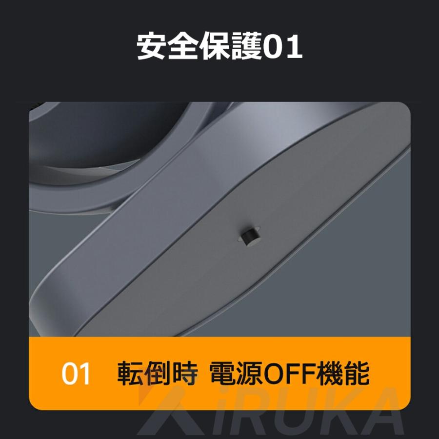 セラミックヒーター 小型 ヒーター 足元 省エネ ファンヒーター 速暖 脱衣所 2秒速暖 足元ヒーター 手動首振り 過熱保護 オフィス 暖房器具 転倒オフ｜irukastore｜17