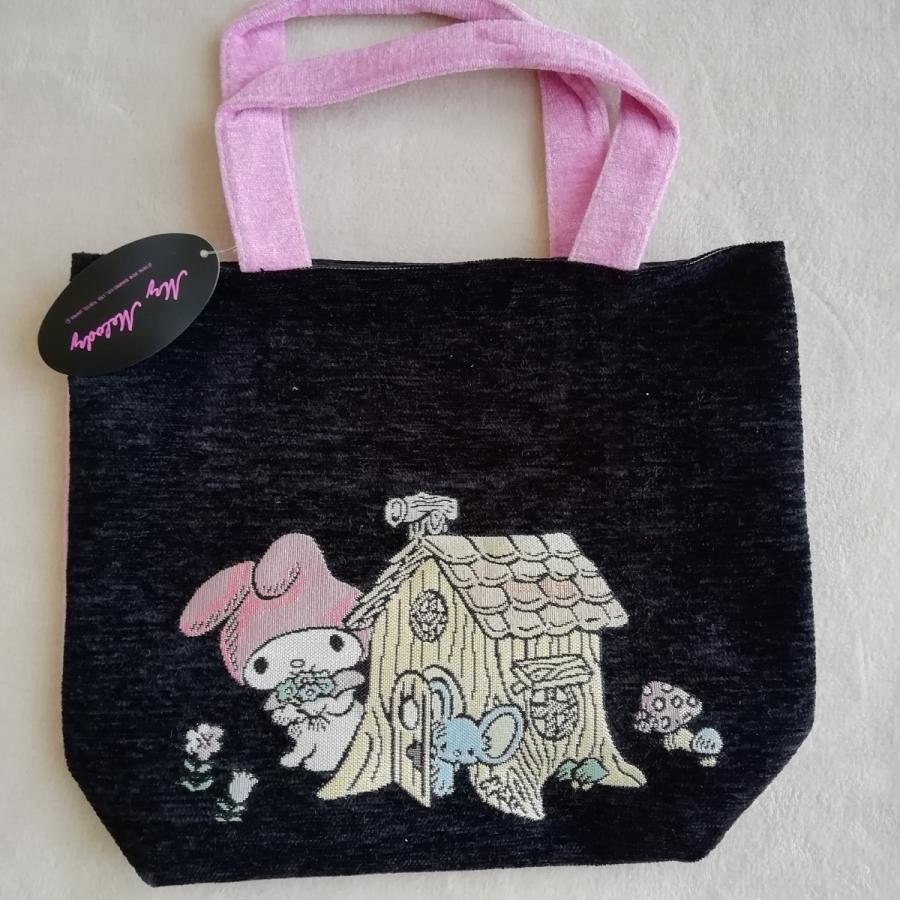 丸眞 マイメロディ ランチトートバッグ ゴブラン織 ブラックマイメロ