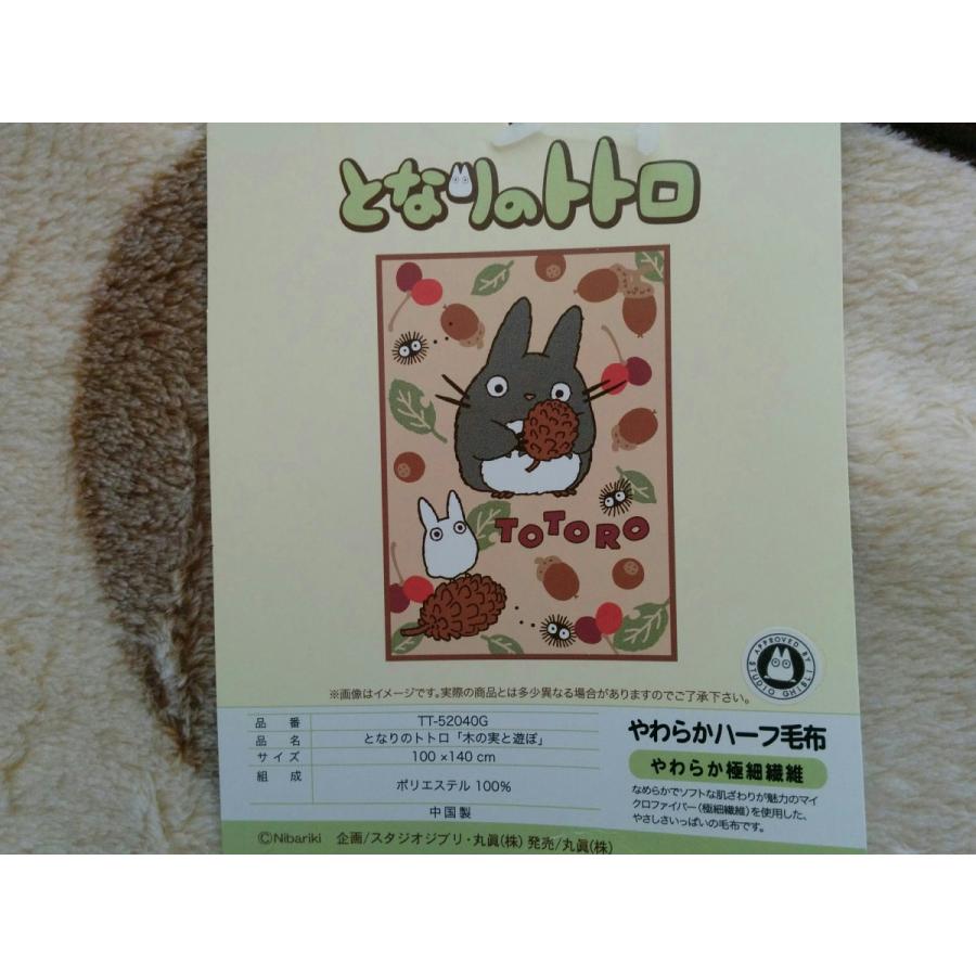 となりのトトロ なめらか ひざ掛けハーフ毛布 100×140cm