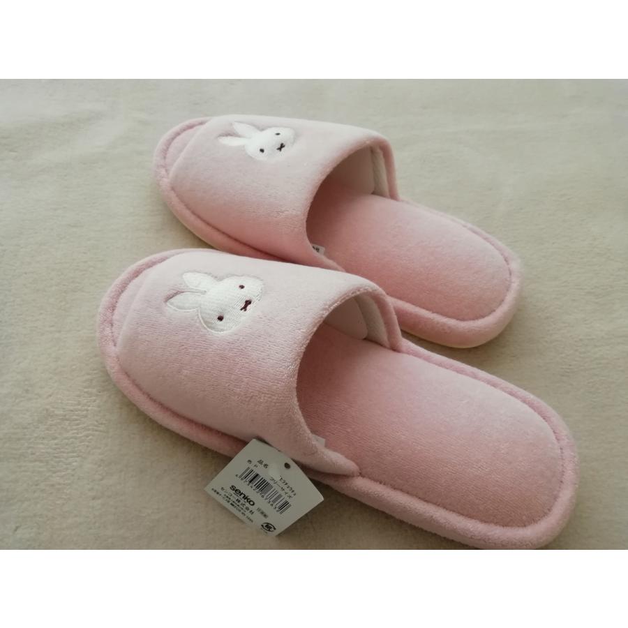 センコー ルームシューズ スリッパ ミッフィー/ピンク : 衣料のウエダ