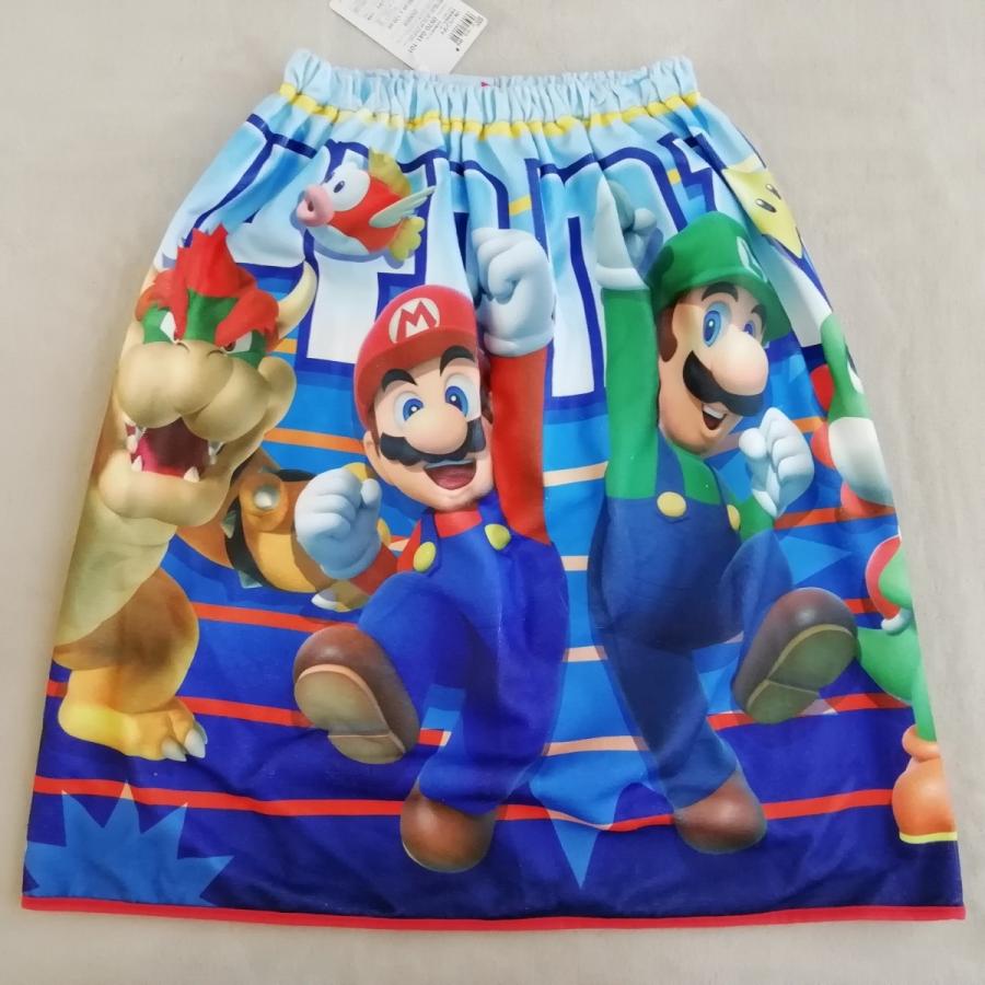 スーパーマリオ マイクロファイバー 巻きバスタオル ラップ巻きバスタオル プール 60ｃｍ丈 Wazehrahe Pk