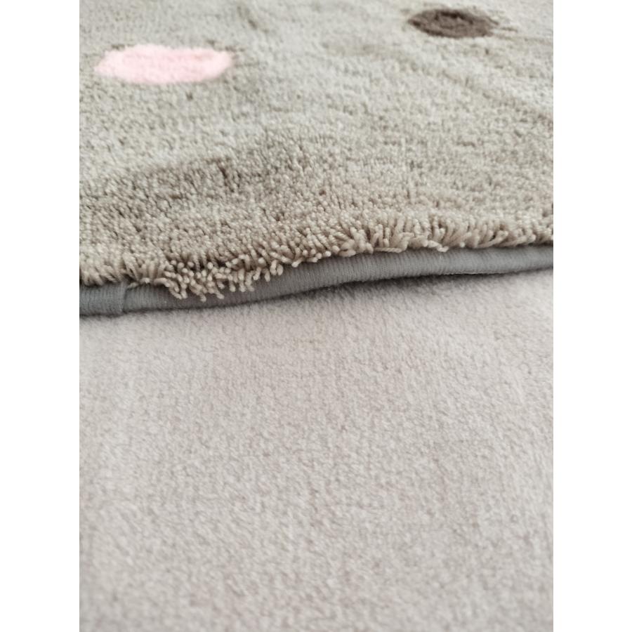 オカ 毛足の長い ハローキティダイカット フロアマット Lサイズ(約70