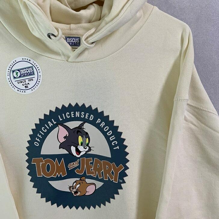 【DISCUS/ディスカス×TOM＆JERRY/トムとジェリー】 コラボ プリントスウェットパーカー ビックシルエット ユニセックス｜is-closet｜02