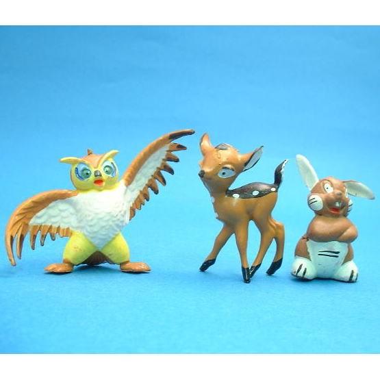 バンビ ディズニー バンビ＆サンパー＆フクロウ PVCフィギュア ドイツ
