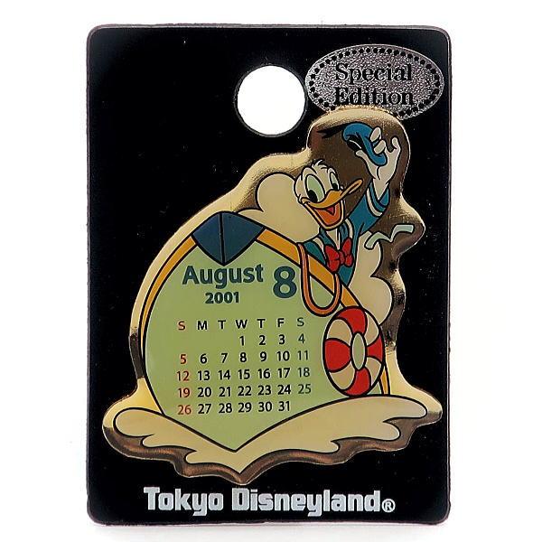 Disney（ディズニー） ドナルド TDL2001年8月カレンダーピン 東京