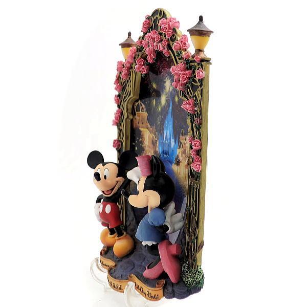 ディズニー ミッキー&ミニー メインストリート・フィギュア付プレート WDW30周年記念 Bradfoed Exchange社 USA 2001年 ディズニー ミッキー&ミニー メインストリート・フィギュア付プレート WDW30周年記念 Bradfoed Exchange社 USA 2001年