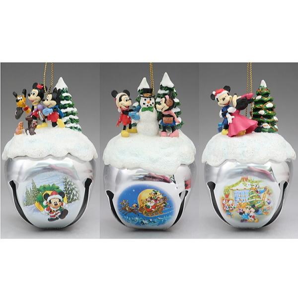 ディズニー　ミッキー＆ミニー　ベル（鈴）オーナメント3点セット　The Ashton-Drake　生産終了品　新品同様