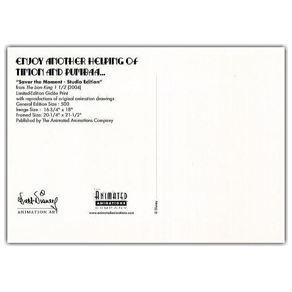 Disney ディズニー ティモン＆プンバァ ライオンキング WDAAセル画