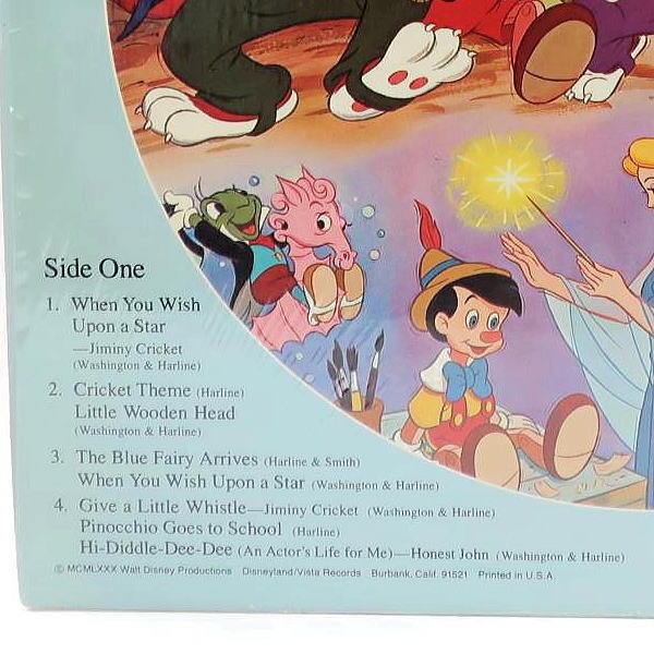 Disney ディズニー ピノキオ ピクチャーLPレコード 1980年 USA盤 Disney ディズニー ピノキオ ピクチャーLPレコード 1980年 USA盤