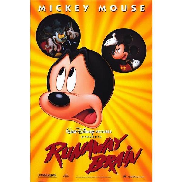 ディズニー　アメリカ製オリジナルムービーポスター　両面印刷　『Runaway Brain』　ミッキーのアルバイトは危機一髪　1995年短編　新品  :pos00001:イズクラブYahoo!ショップ - 通販 - Yahoo!ショッピング