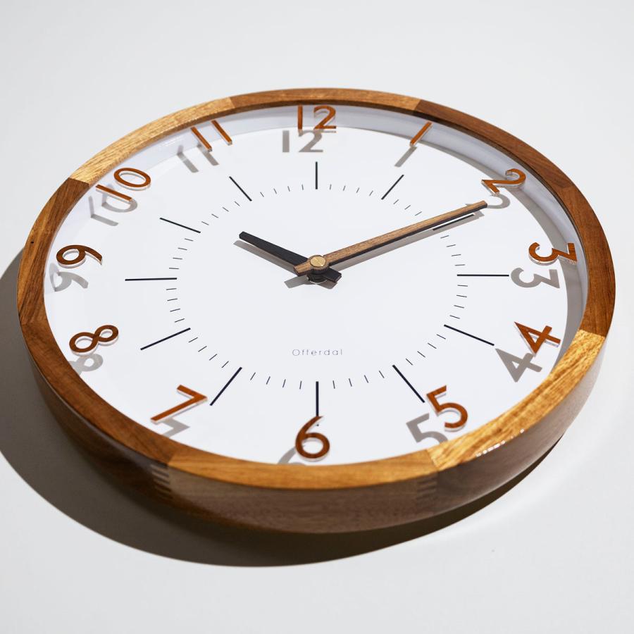 市場】インターフォルム掛け時計電波時計オラントブラウンCL