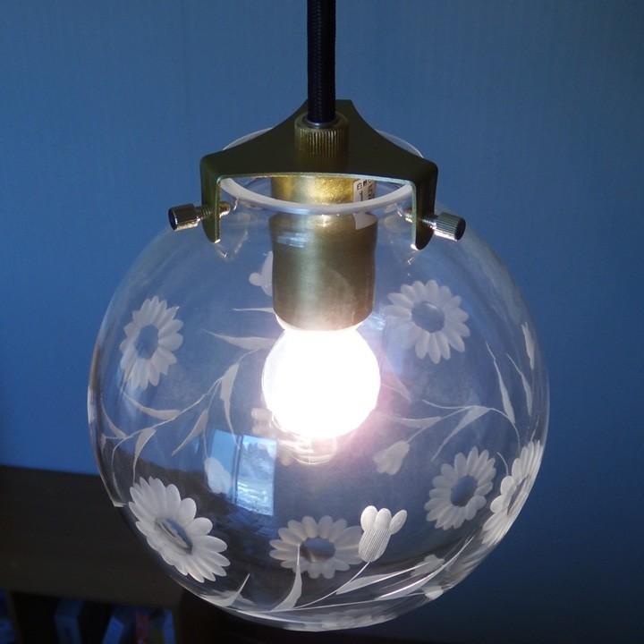 照明 ガラスペンダントライト GreenNote グリーンノート P138 切子 菊