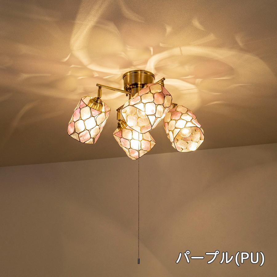 貝殻 天井照明 6畳 クロス スポットライト シーリングライト