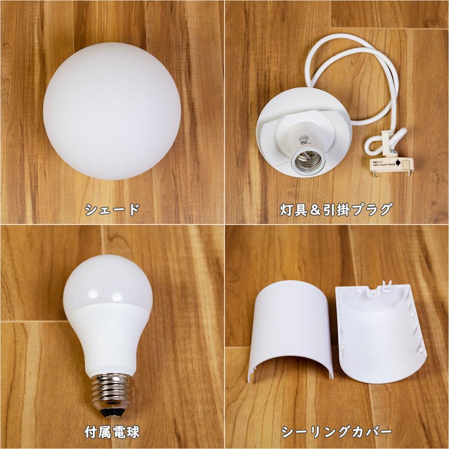 天井照明 1灯 フロスト ガラスペンダントライト 8インチ 直径20cm