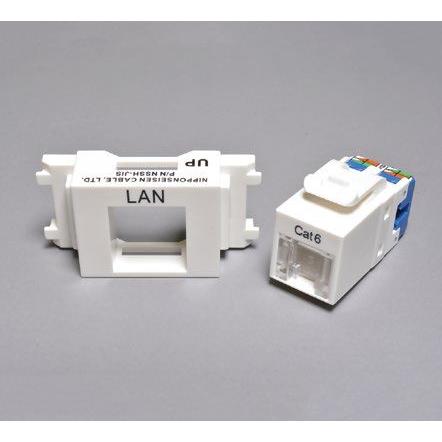日本製線cat6用 Jisアダプタ 正規取扱店 シャッター付ジャックキット 9色 Nsjis Shj6kit