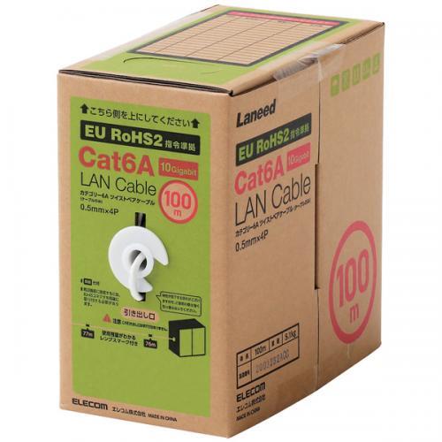 ELECOM LD-GPAL/WH100RS LANケーブル/CAT6A対応/EU RoHS指令準拠