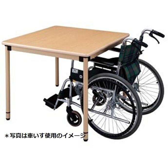送料無料 介護施設・高齢者向け車いす対応４本脚テーブル ●サイズ：幅900×奥行900×高さ700（mm）低価格ＵＦＴ-4Ｓ9090-ダーク 介護用品 施設用家具 |  | 03