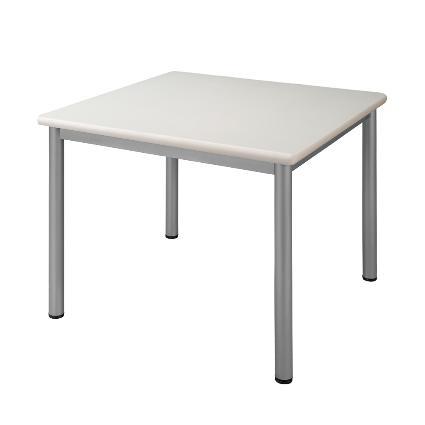 送料無料 ミーティングテーブル 4本脚 TL9090 ネオホワイト●サイズ：幅900×奥行900×高さ700(mm)ハイテクウッドタック 施設・オフィス用家具 低圧メラミン |  | 01