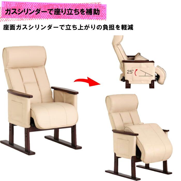 送料無料 居室用家具 リクライニング 座面高調整可能 Care-SAC-409 全ひじ パーソナルソファ アイボリー ブラウン ギア式 ヘッド角度調整可能 １脚 |  | 03