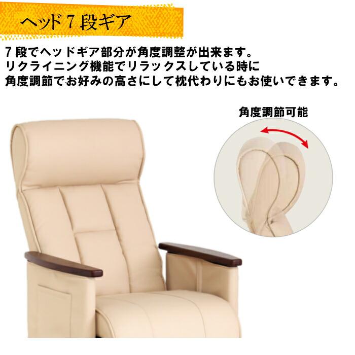 送料無料 居室用家具 リクライニング 座面高調整可能 Care-SAC-409 全ひじ パーソナルソファ アイボリー ブラウン ギア式 ヘッド角度調整可能 １脚 |  | 04