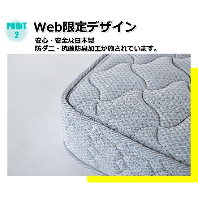 フランスベッド セミダブル マットレス TW-010α ハード 高密度連続スプリング ジャガード生地 防菌防臭 防ダニ加工 ZT-020/ZT-030後継モデル 送料無料 | フランスベッド | 12