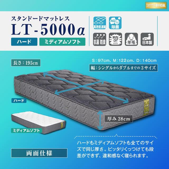 ベッドパット１枚×シーツ２枚  フランスベッド  シングル マットレス LT-5000α  ソフト 送料無料 開梱設置無料 除菌 キュリエス・Ag 防菌・防臭・防ダニ｜is-plus｜07