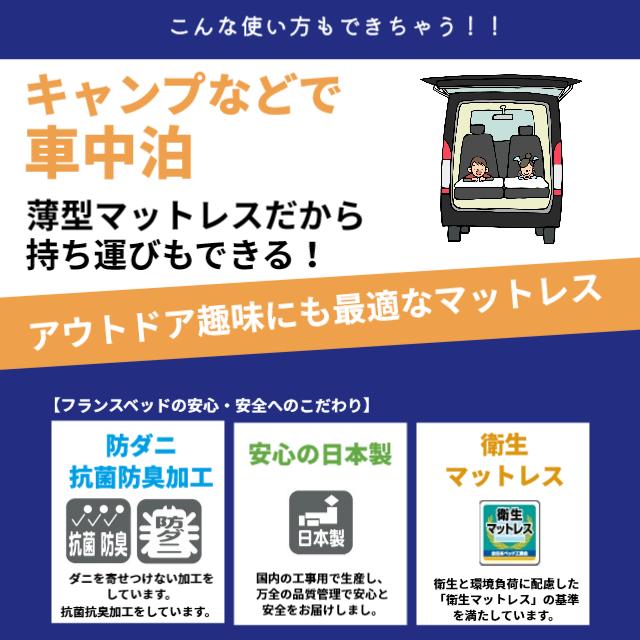 【東京都・神奈川県・千葉県・埼玉県限定】フランスベッド JM-101S シングルサイズ 二段ベッド 超薄型マットレス高密度連続スプリング 送料無料 日本製 | フランスベッド | 10