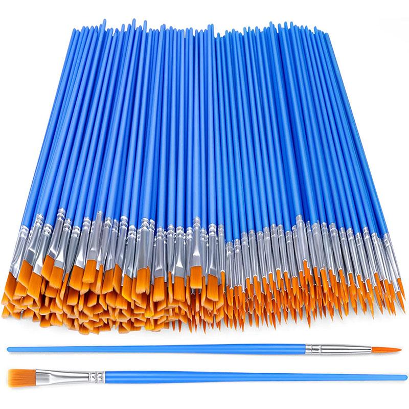 20本セット ナイロン製 平筆 ひら筆 絵筆 塗装 水彩画 筆 洗顔筆