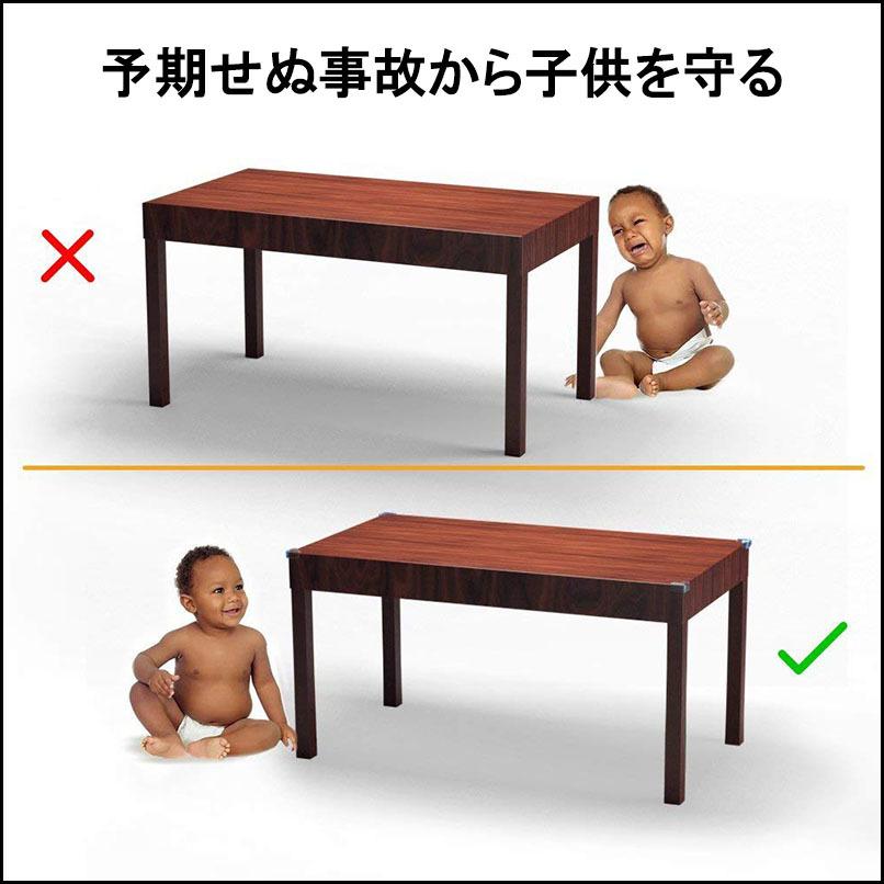 市場 コーナーガード 子供 赤ちゃん 安全デスクコーナー テーブル コーナー 柱の角 キッズ ベビー 透明 子供用 プロテクター 12個セット